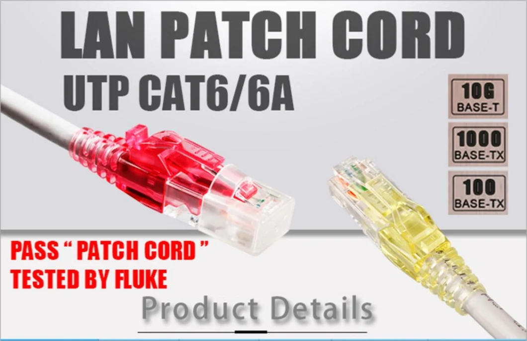 Communication Cat 6 6A Ethernet CAT6 CAT6A UTP RJ45 Unique Locking Clip Jumper Cable Network LAN Patch Cord