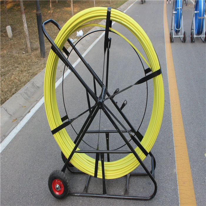 Fiber Optic Cable Push Rod FRP Duct Rodders 6mm Conduit Snake Fiberglass Wire Pulling Copper Tracer Wire Detectable Duct Rodders