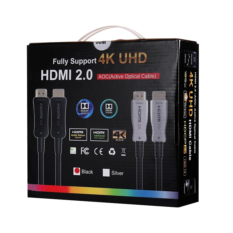 Fiber Optic HDMI Active Optical Cable 4K@60Hz / HDMI 2.0 / High Speed 18gbps