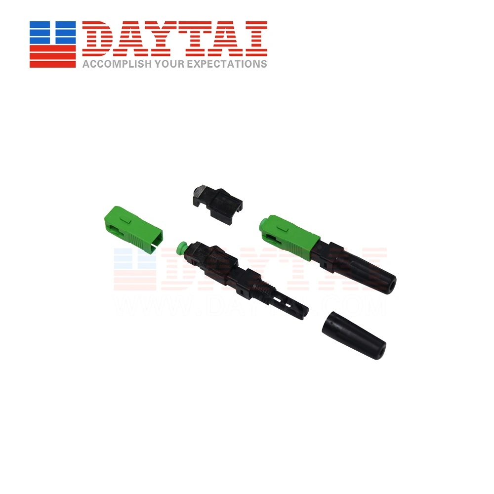 Single Mode FTTH Drop Cable Fiber Optic Sc/APC Fast Connector