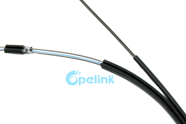 OEM Factory 4 Cores Fibers FTTH Bow-Type Metal Strength Member Drop Optical Fiber Cable