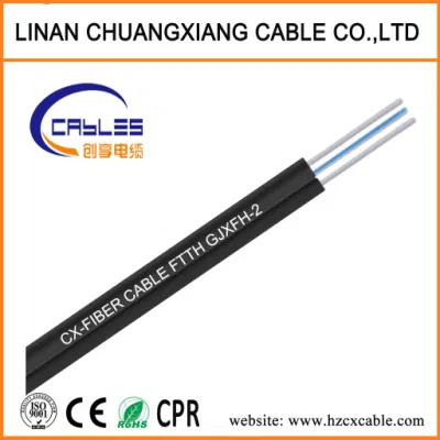 Einzelnes Modell Glasfaserkabel FTTH Drop Cable Patchkabel flach Kommunikationsdraht Optisches Glasfaserkabel Flachkabel