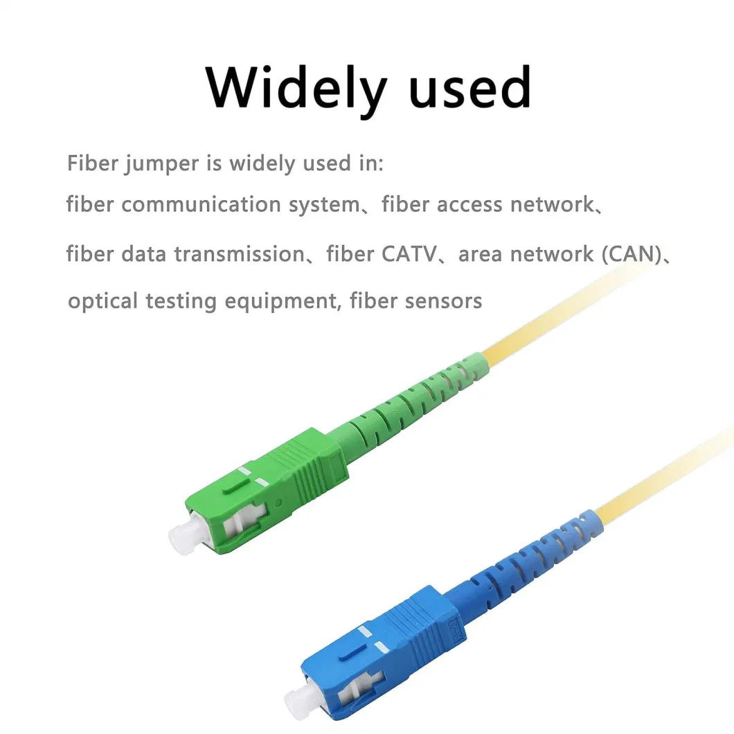 Sc/APC-Sc/APC Singlemode Optical Fiber Patch Cord, Suitable for Fiber Optic FTTH Data Center