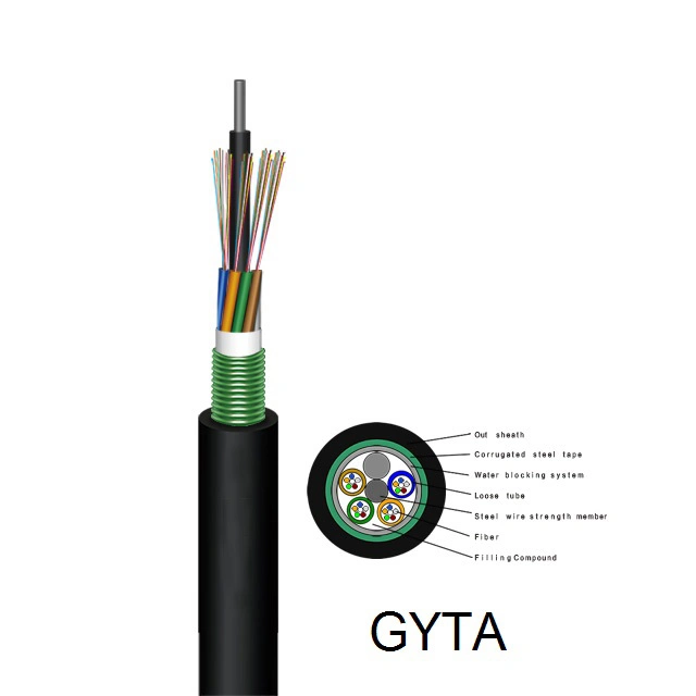 Fire Retardant Optic Cable Aerial GYTA Armored Self-Supporting Fiber