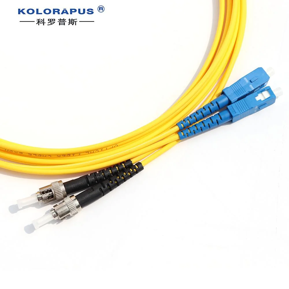 St-Sc Single-Mode Duplex Fiber Optic Patch Cable 3m