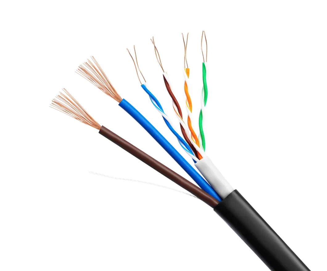 High Quality Hybrid Fiber-Electric Cable Fiber Optic Cable Comprehensive Network Cable with Oxygen-Free Copper Conductor