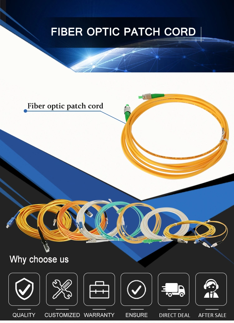 Optic Equipment Sc Type Fiber Optic Connector Cable Fiber Optical Patchcord for Communications System