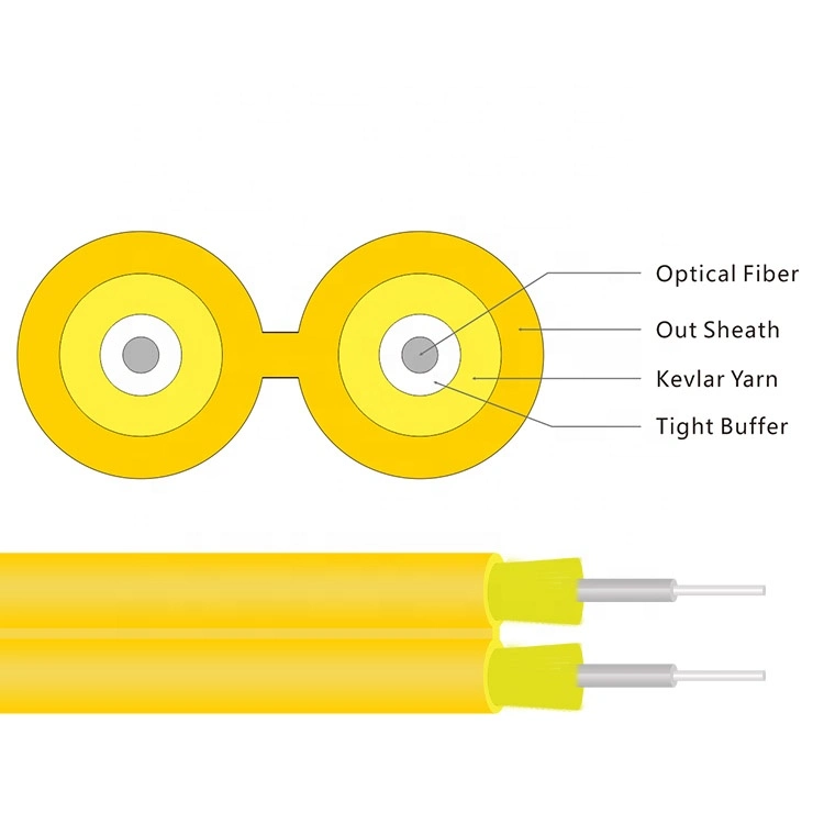 GJFJV 12 Core Indoor Distribution Optical Fiber Cable CCTV Cable