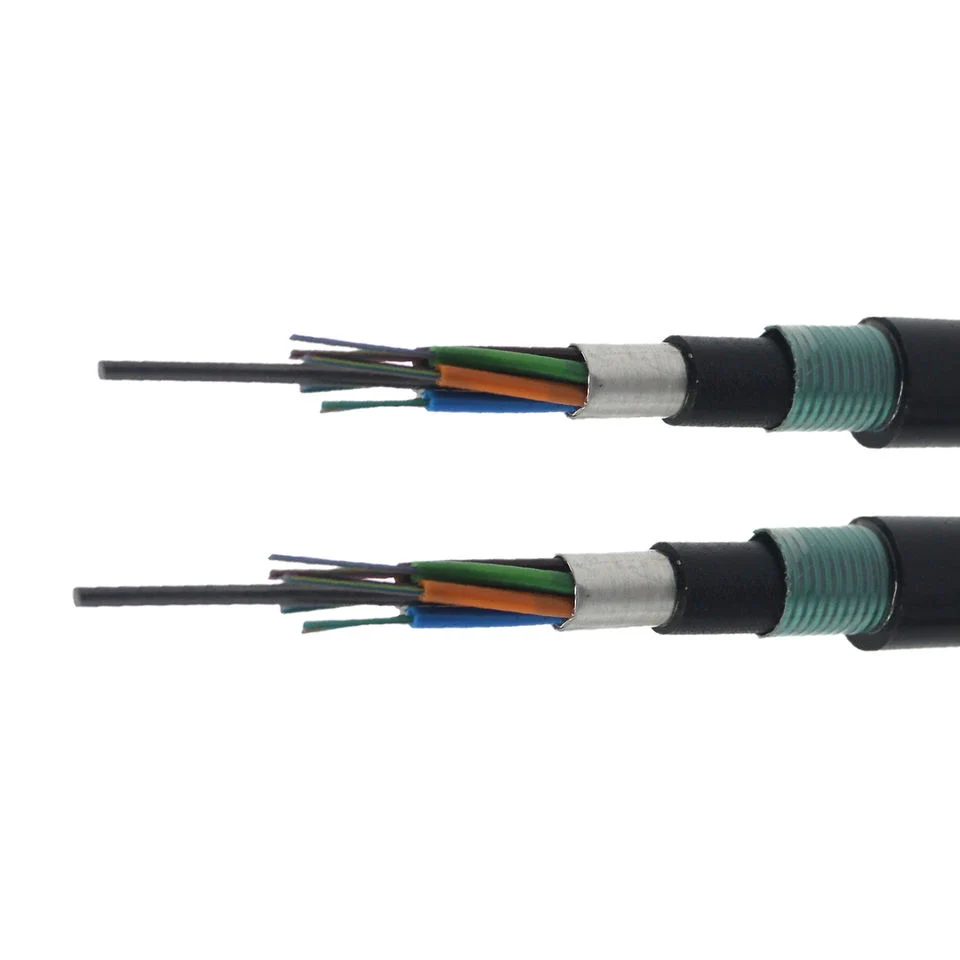 96-Core Double-Armored Double-Jacket Stranded Loose Tube Direct-Buried Fiber Optic Cable