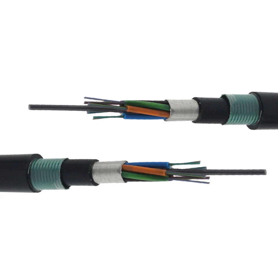 96-Core Double-Armored Double-Jacket Stranded Loose Tube Direct-Buried Fiber Optic Cable