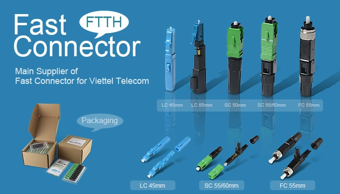 LC Fiber Optic Connector LC/APC Fast Connector Used for 0.9/2.0/3.0mm Round Cable and 2.0*3.0mm Drop Cable