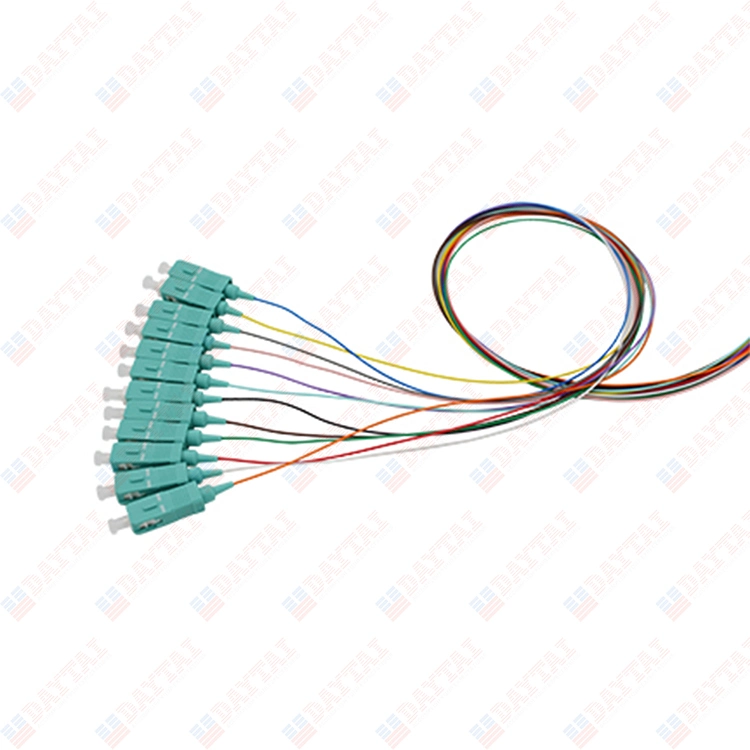 12 Fiber Optic Pigtail 9/125um Singlemode with Sc, LC, FC, St Connector