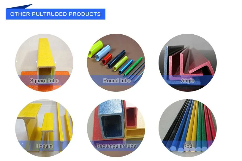 High Strength Low Price FRP Fiberglass Pultrusion Profiles with Different Type