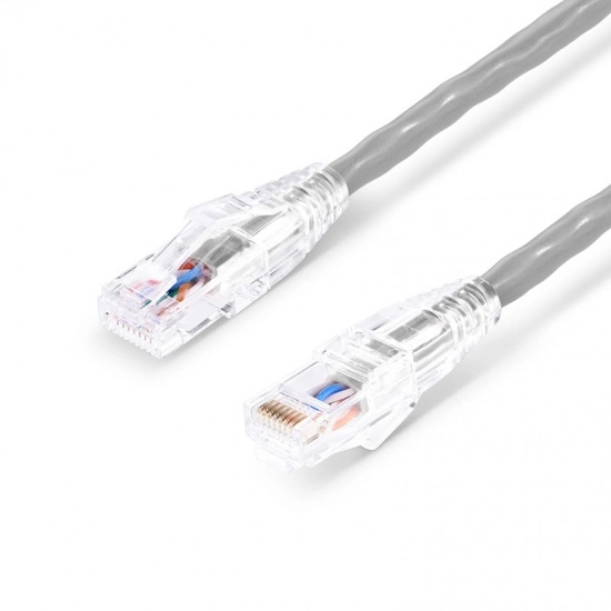 Cat5e Snagless Unshielded (UTP) PVC Cm Ethernet Network Optical Fiber Patch Cable Gray