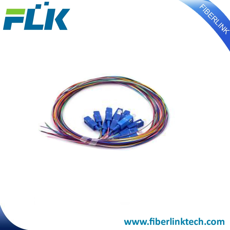 12 Colors Multi-Cores Singlemode/Multimode Sc/LC/FC/St/MTRJ/E2000 Upc/APC/0.9/2.0/3.0mm Fiber Optic Fan-out Pigtails