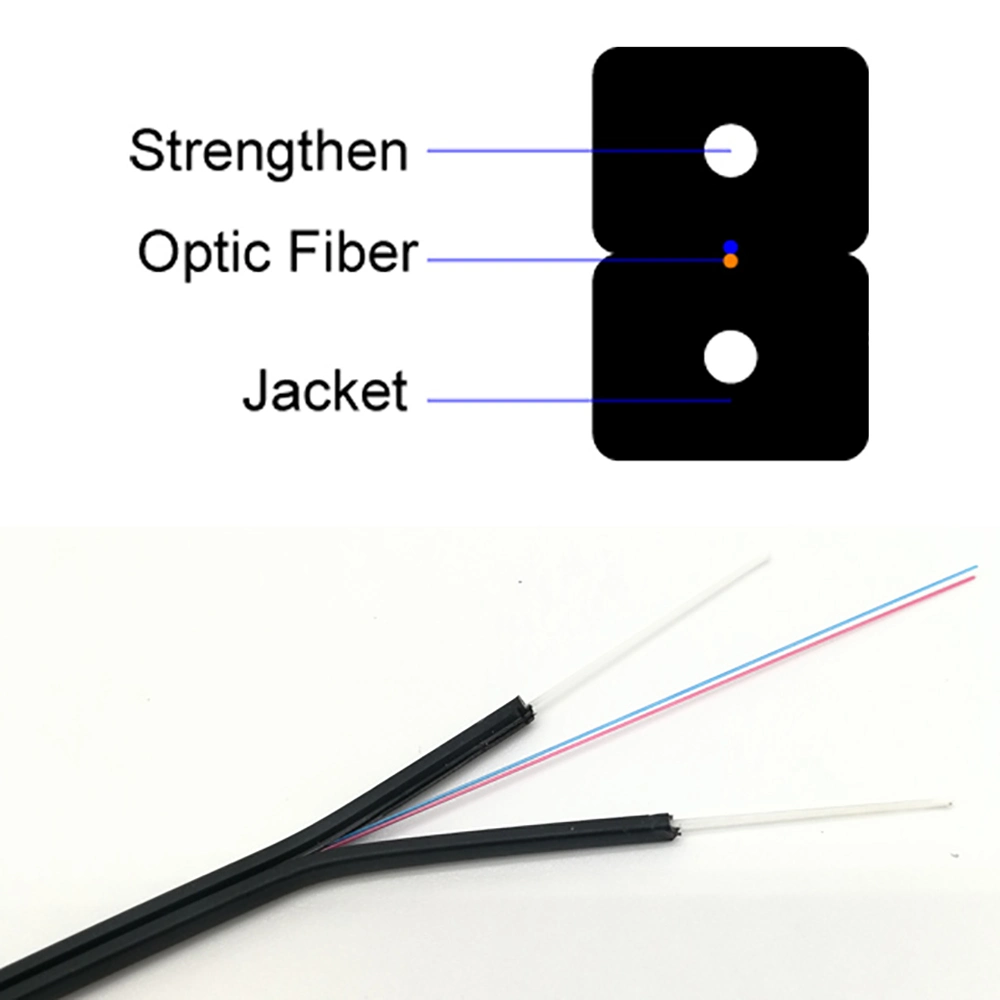 Popular Customized FTTH Fiber Optic Cable Bow Type Drop Fiber Optic Cable/Gjxh GJXFH for Communication