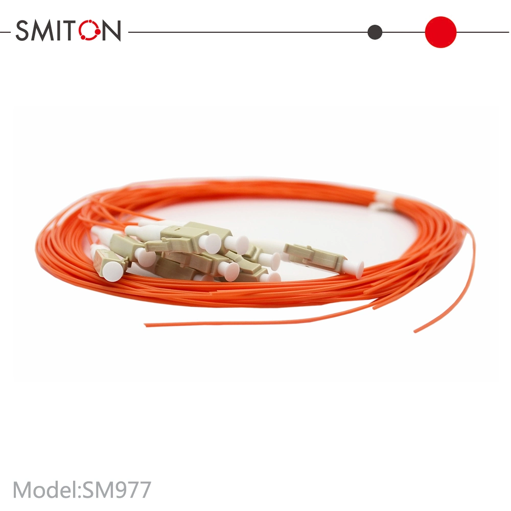 12 Core Optical Fiber Pigtail LC Optic Multi Mode Fiber Pigtail Cable