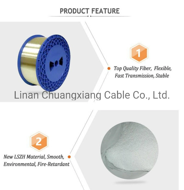 Single Model Fiber Cable FTTH Drop Cable Patch Cord Flat Communication Wire Optical Fiber Cable Flat Cable