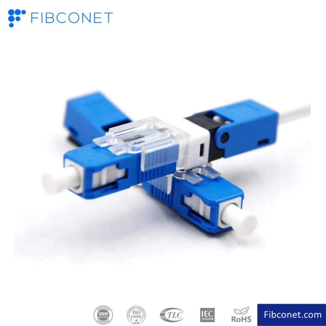 FTTH Sc APC Green Quick Connector Fiber Optic Fast Connector for Cable