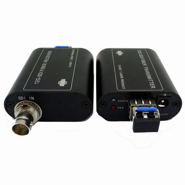 Mini Converter Optical Fiber 12g-SDI Single Mode 12g-SDI Video Fiber Extender Over LC Connector 10km