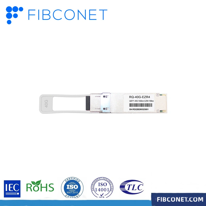 40GB/S Ezr4 100km Qsfp+ Transceiver Hot Pluggable, Duplex LC Connector, Single Mode