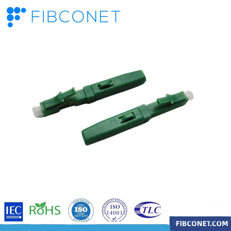 FTTH LC APC Single Mode Optical Fast Connector with Blister Box Packing