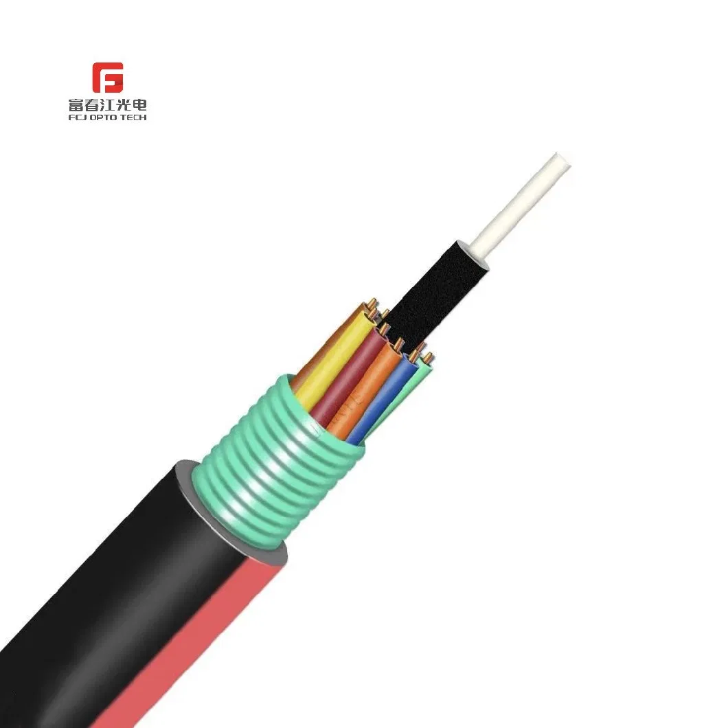Fcj 48core Outdoor Direct Buried Duct GYTS Fiber Optic Armoured Cable