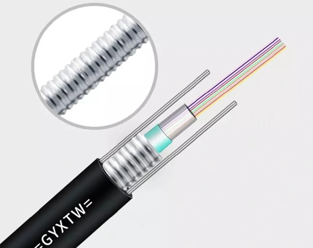 4 8 12 Core GYXTW Fiber Cable Outdoor Single Mode G652D G657A1 G657A2 Aerial Overhead Underground GYXTW/ADSS Fiber Optic Cable