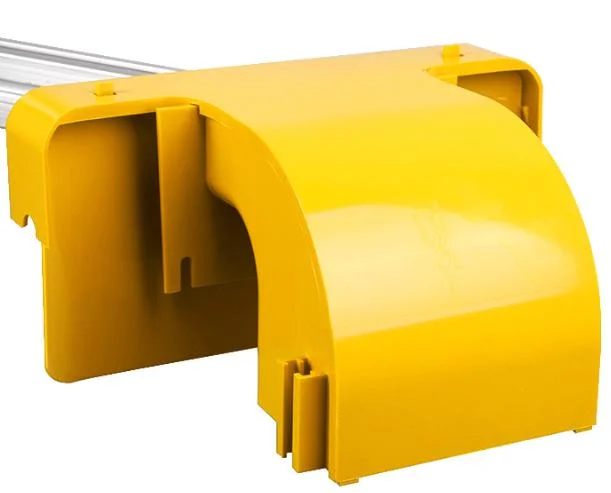 Orange / 120mm, 240mm, 360mm Channel Cable Tray Yellow PVC Fiber Runner