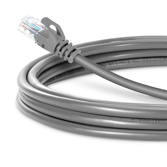 Cat5e Snagless Unshielded (UTP) PVC Cm Ethernet Network Optical Fiber Patch Cable Gray