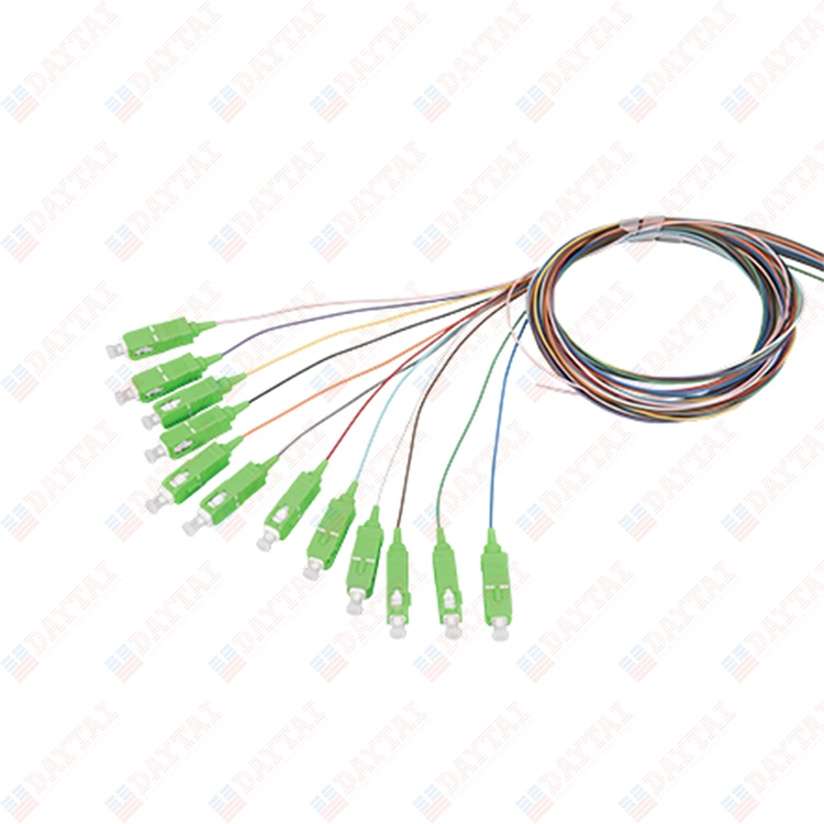 12 Fiber Optic Pigtail 9/125um Singlemode with Sc, LC, FC, St Connector