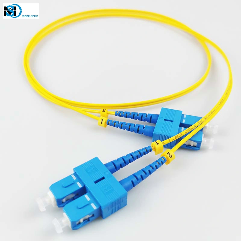 Sc/Upc-Sc/Upc Sm Duplex LSZH 2.0mm Yellow 1m Optical Fiber Patch Cord