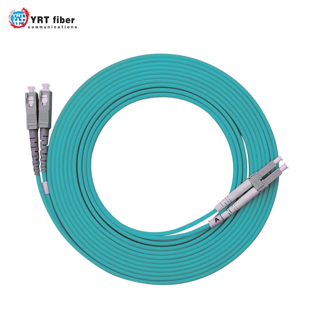 LC/Upc Duplex Om3 Aqua Color LSZH Fiber Optic Patch Cord Cable