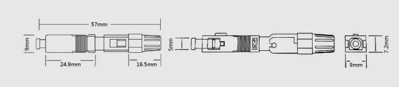 FTTH Drop Wire Cable Sc/APC Mechanical Fiber Optic Quick Fast Connector