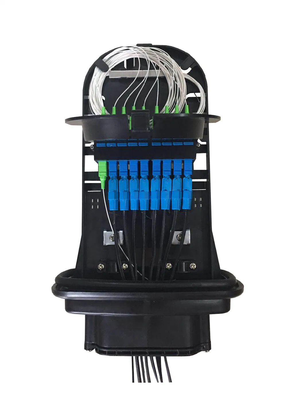 Fiber Optic Splice Closure Can Load 1PC PLC 1: 8 Splitter and 9PCS Sc Simplex Adapters