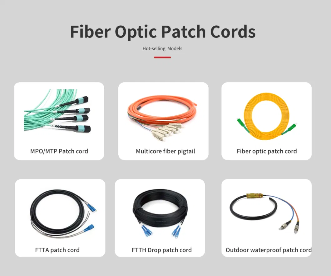 Sc/APC-Sc/APC Singlemode Optical Fiber Patch Cord, Suitable for Fiber Optic FTTH Data Center