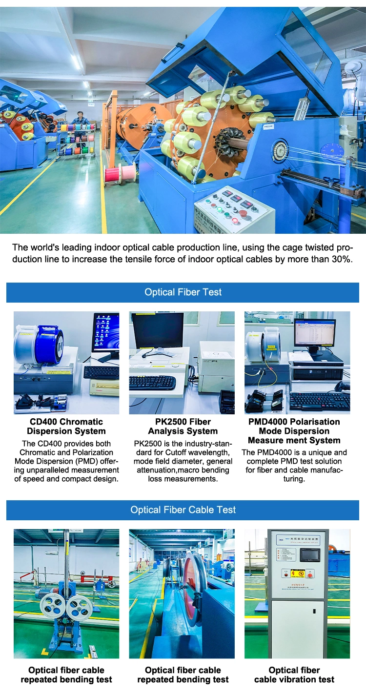 20 Years Factory 24 12 4 Core mm Fiber Optic Cable GJFJV