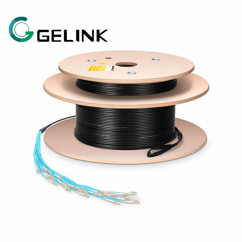 24fibers Breakout Cable LC/Upc to LC/Upc Om1/Om2/Om3/Om4 Indoor Fanout Fiber Optic Patch Cord