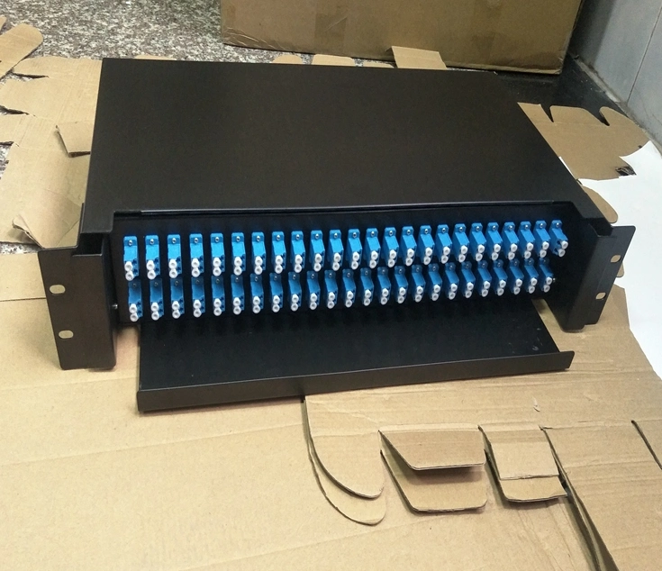 12 24 48 Port Rack Mount Fiber Optic Distribution Frame Terminal Box ODF Optical Patch Panel