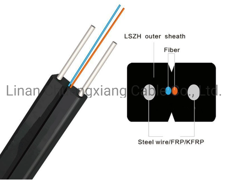Single Model Fiber Cable FTTH Drop Cable Patch Cord Flat Communication Wire Optical Fiber Cable Flat Cable