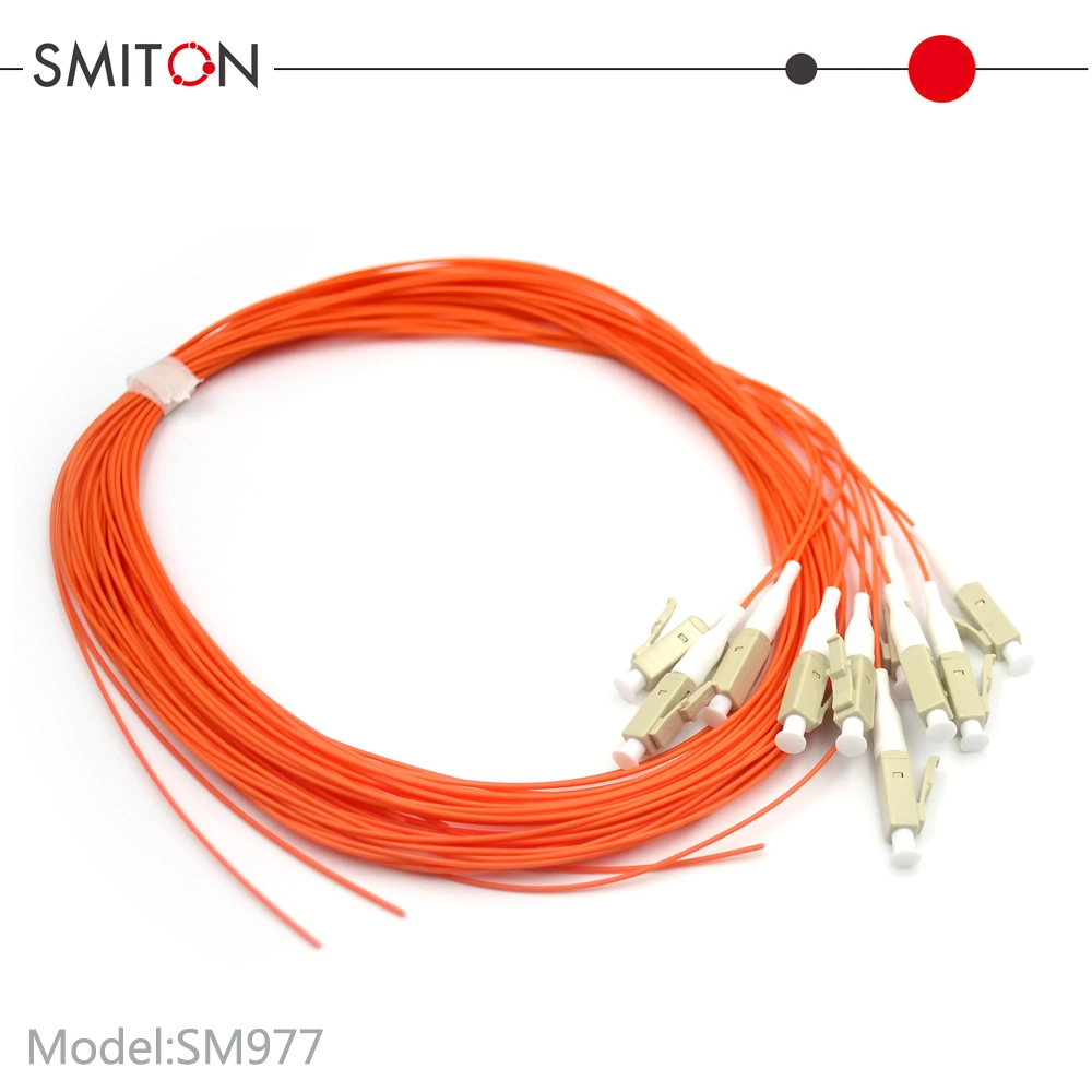 12 Core Optical Fiber Pigtail LC Optic Multi Mode Fiber Pigtail Cable