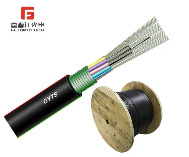 Fcj 48core Outdoor Direct Buried Duct GYTS Fiber Optic Armoured Cable