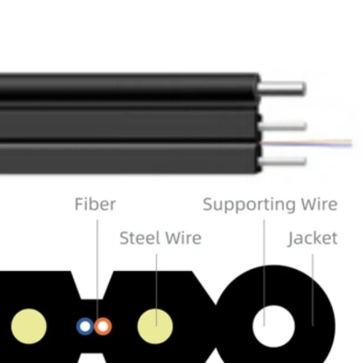 FTTH Drop Cable Flat Type G. 657 1 2 4 6 8 12 24 Core Outdoor Aerial Self-Supporting Figure 8 Communication Fiber Optic Cable