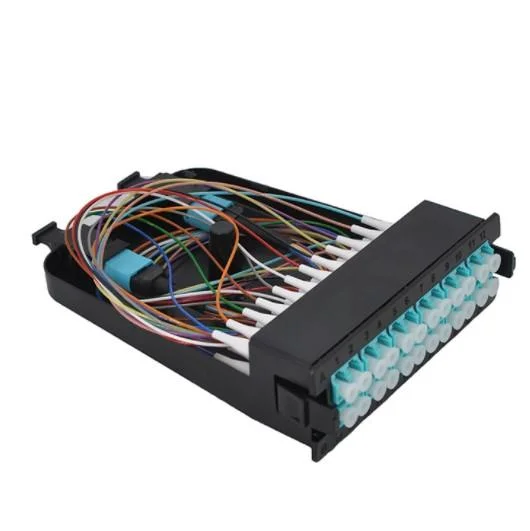 24 Fiber Cores Patch Panel Om3 Optical Cable MPO/MTP Module Cassette Patch Cord
