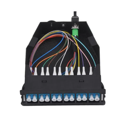 24 Fiber Cores Patch Panel Om3 Optical Cable MPO/MTP Module Cassette Patch Cord