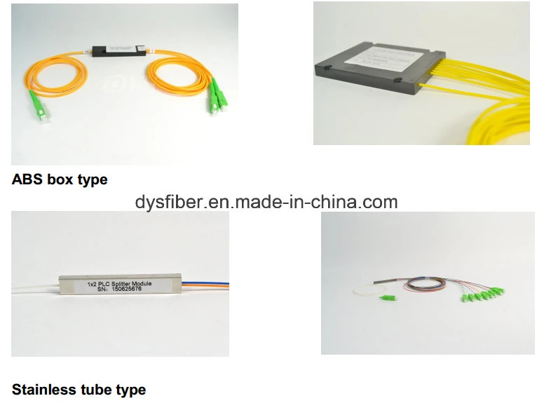 1X8 Insert Type Fiber Optic PLC Splitter Sc/APC Connector