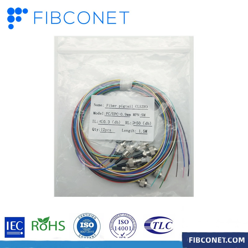 Sc/Upc Sm Fiber Tail with Single Core Multi-Core Fiber Tail Sm Om1 Om2 Om3 Om4 Om5 Fiber Optic Pigtail