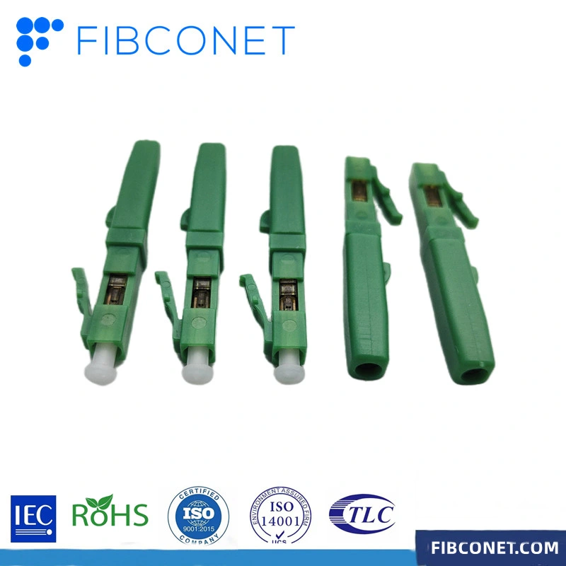 FTTH LC APC Single Mode Optical Fast Connector with Blister Box Packing