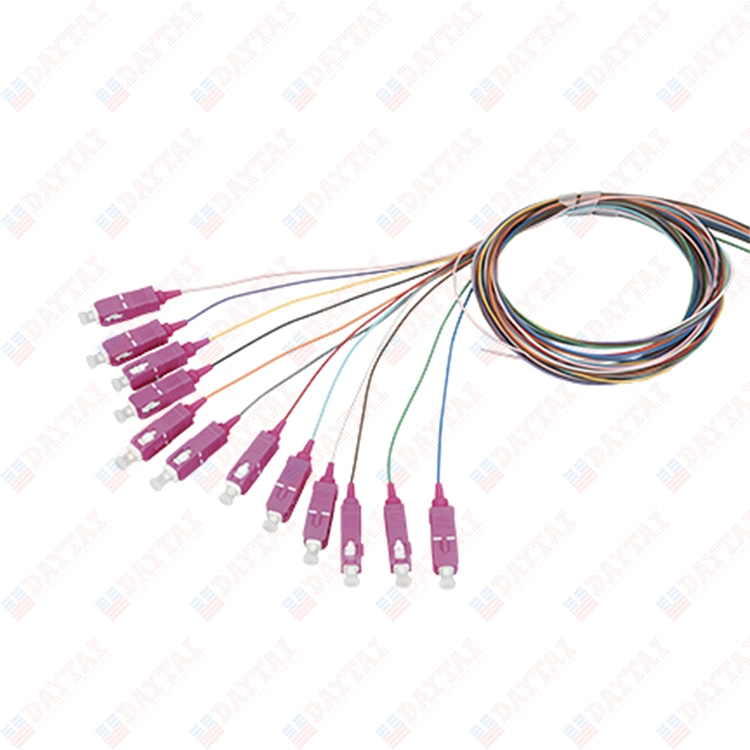 12 Fiber Optic Pigtail 9/125um Singlemode with Sc, LC, FC, St Connector