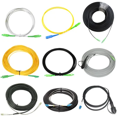 Fábrica de 20años Surelink monomodo multimodo OM2 Om3 Sxc Simplex FTTH cables patch cable trenzado de cable de conexión de fibra óptica Cable de fibra